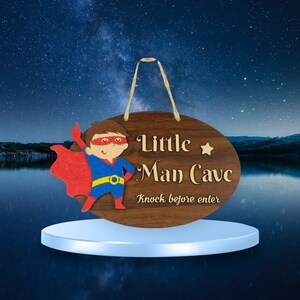 Nursery Decor for Boys Room Hero Design Decorations for Little Boys Room - Ready to Hang Decor Sign
