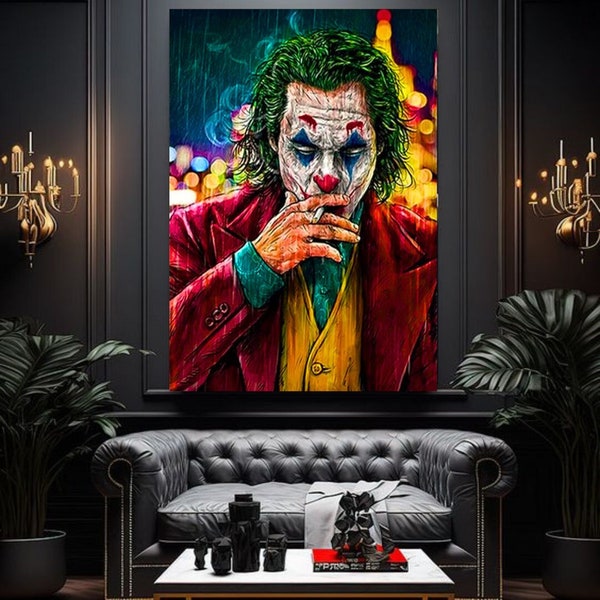 JOKER Limited Edition, Canvas Art, Graffiti Art, Wall Art, Painting Canvas, Handmade, HomeDecor, HomeDesign, Street Art, Pop Art, Dc Comics