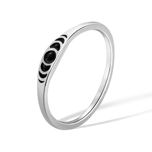 Moon Phase Ring, Stackable Constellation Ring, Sterling Silver Ring, Gift for Him/Her/Mothers Day/Fathers Day/Friend/Anniversary