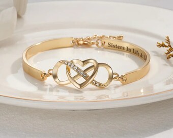 Custom4U Bracciale da Donna con Nome Personalizzato in Pelle Regolabile per Regali per Anniversario - Cinturino in Pelle con Iniziale Personalizzato per Il Compleanno della Fidanzata di Natale