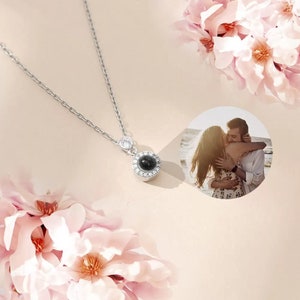 Custom Photo Projection Necklace, Gift for Her, Gift for Him, Mothers Day Gift, Personalized Photo Projection Necklace