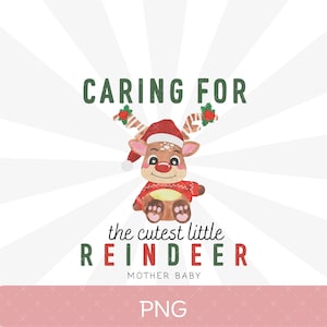 Madre Bebé Enfermera Navidad PNG, Madre Bebé PNG, Enfermera Navidad PNG, Enfermera posparto Png, Diseño de sublimación de enfermera, Mamá Bebé Enfermera Png
