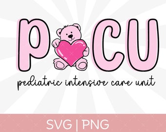 PICU Nurse Valentine svg Png, PICU Nurse Svg Png, Picu Valentines Png, Picu Nurse Valentines Day Svg, Pediatric Intensive Care Unit Svg