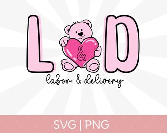 Pielęgniarka położnicza Valentine Svg, Poród Walentynki Png, Pielęgniarka Valentine Svg PNG, Pielęgniarka L&D Svg