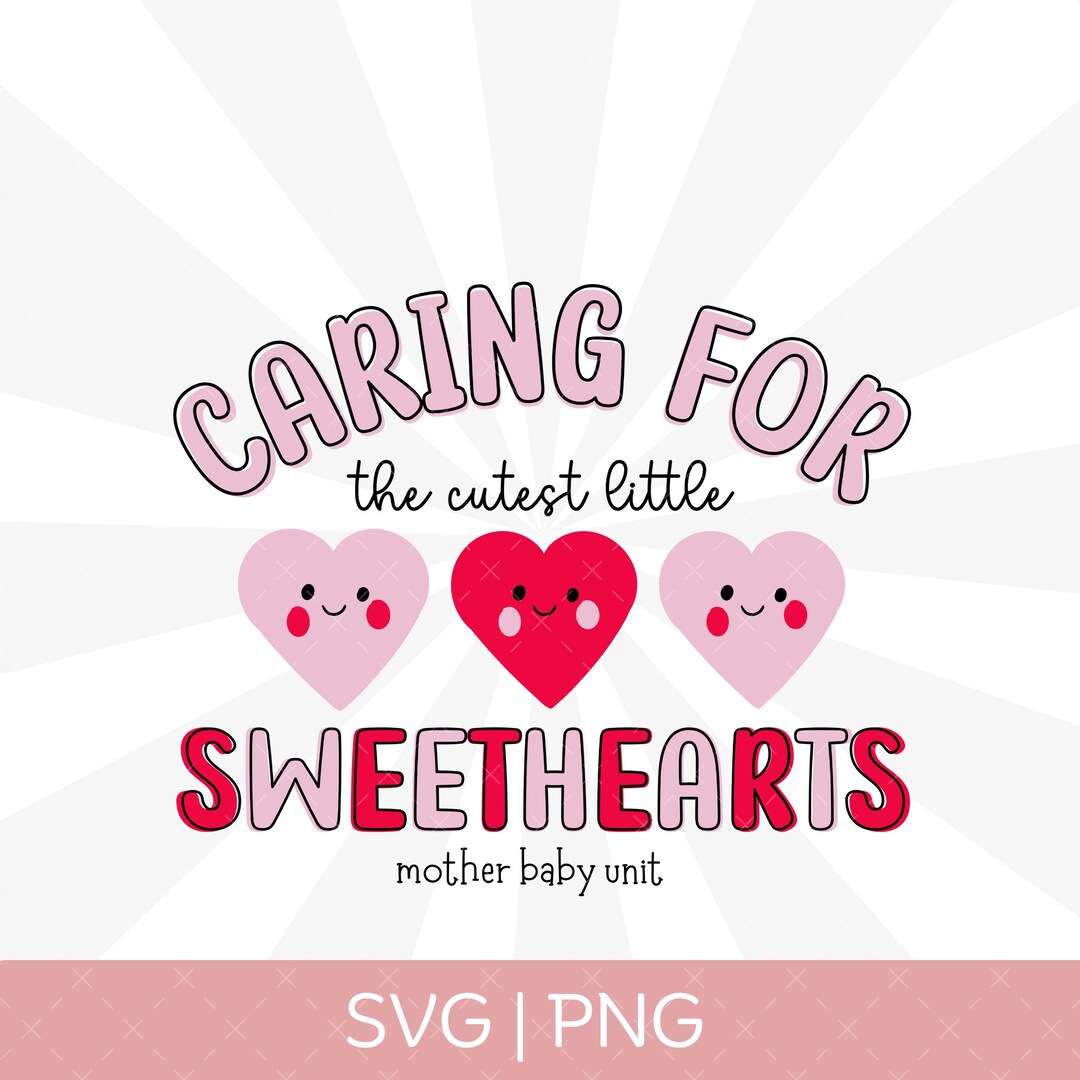 Mother Baby Nurse Valentine SVG Png, Postpartum Nurse Valentines Day ...