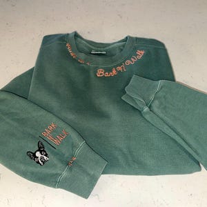 comfort colors embroidered neckline custom