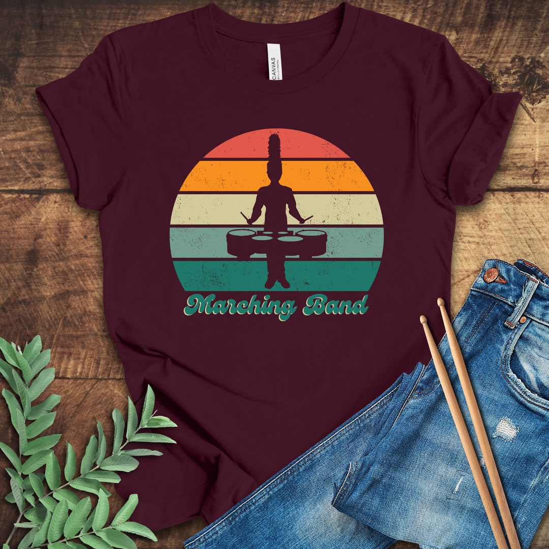 Retro Drumline Shirt Marching Band Tshirt Drum Corps Etsy