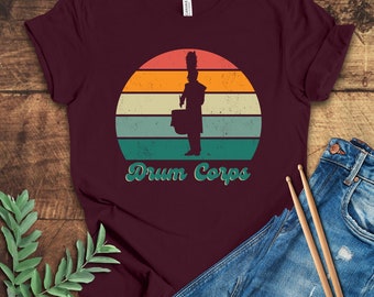 Retro Drumline Shirt, Marching Band T-Shirt, Drum Corps T-Shirt, Winter Guard Shirt, Band Shirt, Drum Corps Shirt, Drumline Mom Shirt, Band