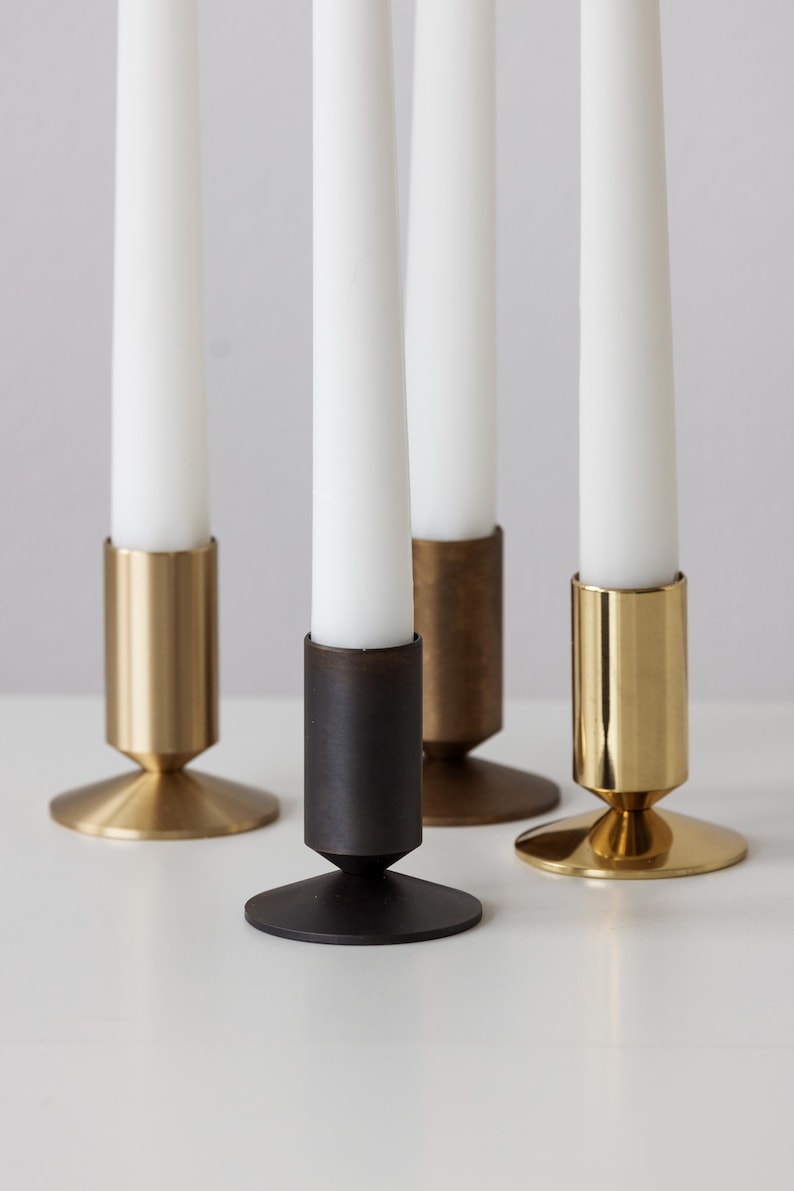 Handmade Brass Candlestick Holders