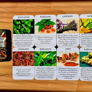 Spices as balm for the soul, deck of cards, oracle cards, messages, cartomancy, interpretation of the future