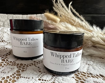 Handcrafted Whipped Tallow Balm: Grass-Fed, Jojoba Oil, Vitamin E