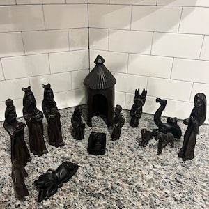 Handmade Ghanaian Nativity Set