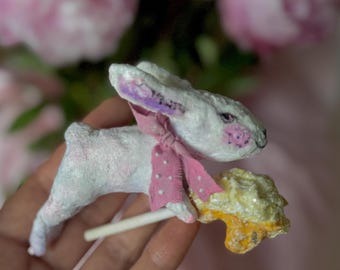 The Spring  Easter Bunny on a Horse , Spring Decor