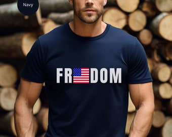T-shirt della libertà, camicia della bandiera americana, maglietta patriottica, maglietta vivente libera, camicia del Memorial Day, maglietta elettorale, camicia per la parità dei diritti, maglietta per l&#39;uguaglianza