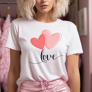 Love T-Shirt, Valentines tshirt, gift for valentines tee, gift for girlfriend shirt, gift for birthday top, aesthetic love t-shirt gift