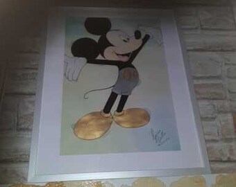 Poster con cornice unicast unica di Topolino per bambini comici