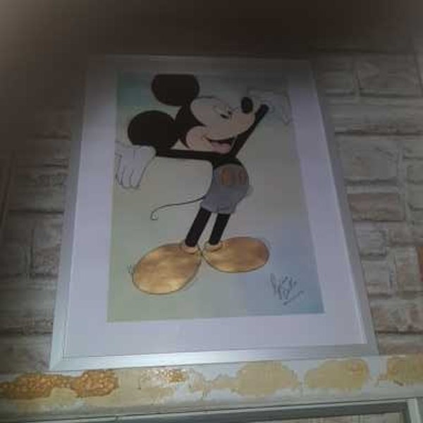 Mickey Maus unikat unicast rahmen poster comic kinder