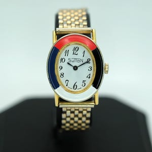 VTG Rare Sutton Swiss‎ Hexagonal Manual Wind Ladies Watch 35mm Black Fits 7.75 1950s sutton ladies watch, - Gem main image 2