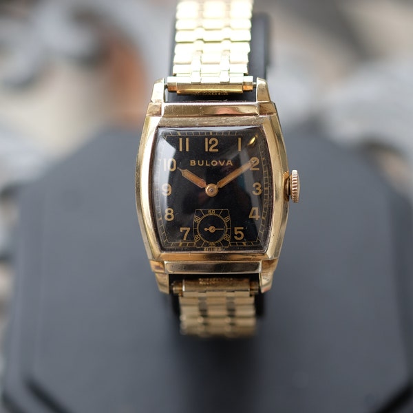 Bulova 10kt Gold Plated 15 Jewel 10BS Mechanical 1940s Watch