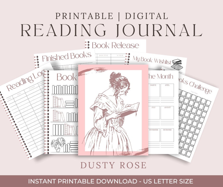 Digital Reading Journal - Printable, Printable Reading Journal ...