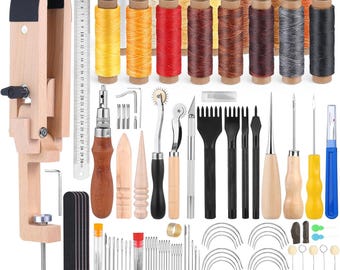 Pinza de madera para coser cuero, herramienta giratoria de mesa para coser