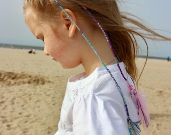 Turbante rosa para niñas | Haarsträhne Kinder | Dreadwrap Haarwickel | Accesorio para el cabello de niñas