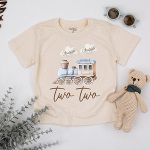 Train Birthday Shirt, Chugga Chugga Two Two Birthday Shirt, Choo Choo I'm 2 Birthday, 2nd Birthday Tee, Mommy and Me Shirts, Family Birthday