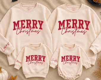 Sudadera navideña personalizada, sudadera navideña de cuello redondo, suéter navideño, regalo de Navidad