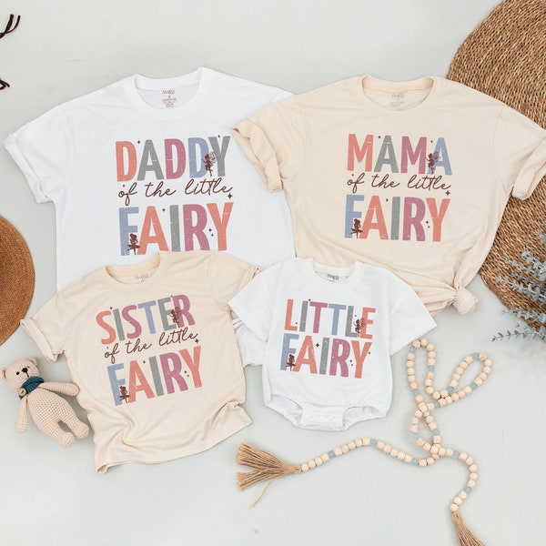 Fairy Birthday Family Matching T-shirt, Family Birthday Shirts, Family Clothes, Fairy Theme Birthday Outfit, Mommy and Me T-Shirt