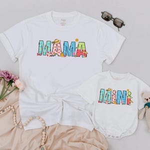 Mama and Mini Matching Summer Shirts, Mother&#39;s Day Outfit, Mom and Daughter, Beach Vacation Shirt, Tropical Family Shirt, Cute Summer Gift
