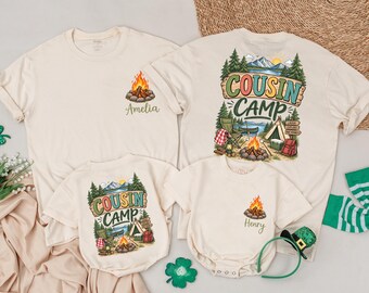Personalized Cousin Camp Matching Shirts, Family Camping Trip Outfits, Cousin Camp T Shirt, Kids Camp Shirt, Matching Family Camp Clothes