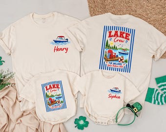 Personalized Family Lake Shirts, Matching Lake Trip Outfits, Custom Lake Vacation Shirts, Lake Crew T Shirts, Family Reunion Shirts