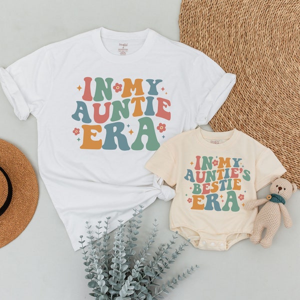 In My Auntie Era Matching Outfit, Custom Family Gift, Aunt Gift from Niece,Cool Aunt Shirt, Baby Shower Gift,Auntie And Nephew, Auntie Shirt