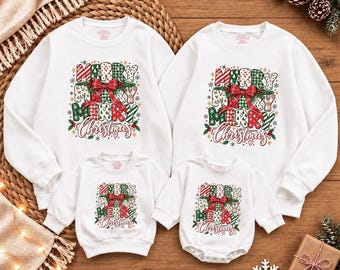 Sudadera navideña con nombre personalizado, camiseta navideña para el equipo, idea de regalo de Navidad para amigos, conjunto a juego para las vacaciones de Navidad.