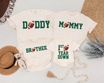 First Birthday Football Shirt, Football Theme Birthday Outfit, Matching Family Football Shirts, Dad and Baby Matching, Boys 1st Birthday Tee