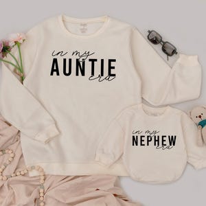 Auntie and Auntie&#39;s Bestie Sweatshirts, Auntie Me Sweatshirts, Aunt Niece Sweatshirts, Gift for Aunt, Aunt Nephew, Personalized Mom&#39;s Gift