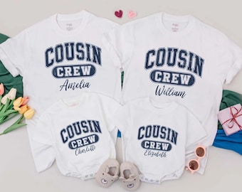 Custom Cousin Crew Matching Shirts, Personalized Family Reunion Shirts, Cousin Crew Outfit, Matching Cousin Tees, Family Vacation Shirts