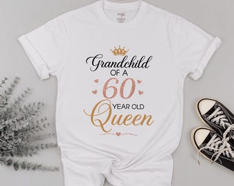 60th Birthday Queen Shirt, 60 & Fabulous Birthday Tee, Personalized 60th Birthday Gift for Women, Birthday Shirt, 60th Birthday Party Outfit