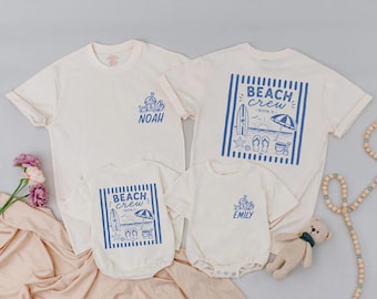 Personalized Beach Crew Family Shirts, Matching Family Vacation Outfit, Beach Trip Shirts, Beach Crew Family Outfit