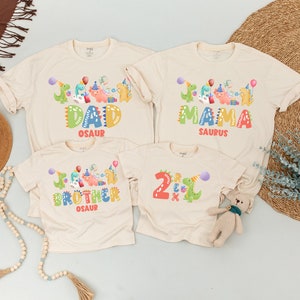 Dino Birthday Shirt, Three Rex Matching Family Birthday Shirt, 2 Rex Birthday Tee, Dinosaur Birthday Outfit, T-Rex Shirt, Mommy and Me Shirt