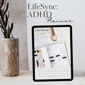 PLR ADHD Planner Adult, Adhd Productivity planner, Adhd planner bundle, PLR Adhd organization planner, Goodnotes planner, Canva Resell Temp