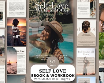 Libro electrónico MRR Self love, Canva, marketing digital, ingresos pasivos, derechos de reventa principales, ganar dinero en línea, curso Side Hustle, productos MRR