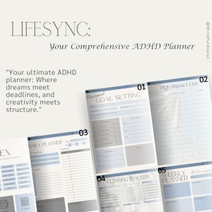 PLR ADHD Planner, ADHD Productivity Planner, Cityscape theme, Organization Planner, Resell Canva planner, Plr, Digital planner