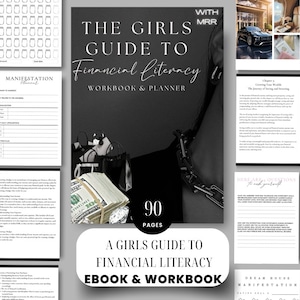 The Girls Guide to Financial Literacy, PLR eBook, PLR guide, Finance Guide, Financial Workbook, Planner, Digital ebook, Finance template