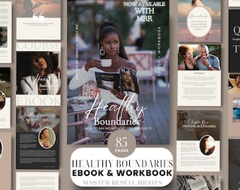 Healthy Boundaries, MRR, Wellness journal, ebook, Master Resell template, Self help, Personal boundaries, Personal development, Self care,