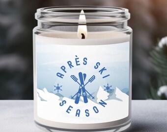 Apres Ski Scented Eco Friendly Candle, Fun gift for skier
