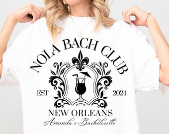 Personalized New Orleans Bachelorette Shirt: NOLA Bach Club Tee
