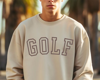 Golf sweatshirt for dad,  luxury golf sweatshirt gift for him, Classic style men's golf sweatshirt, gift for dad, mens golfer shirt