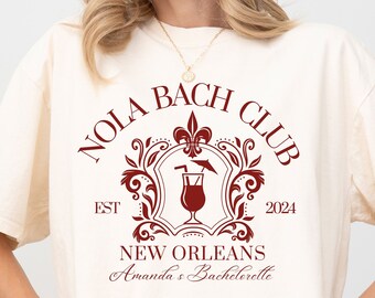 Personalized New Orleans Bachelorette Shirt: NOLA Bach Club Tee