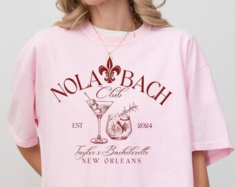 Custom New Orleans Bachelorette Shirt: NOLA Bach Club Tee